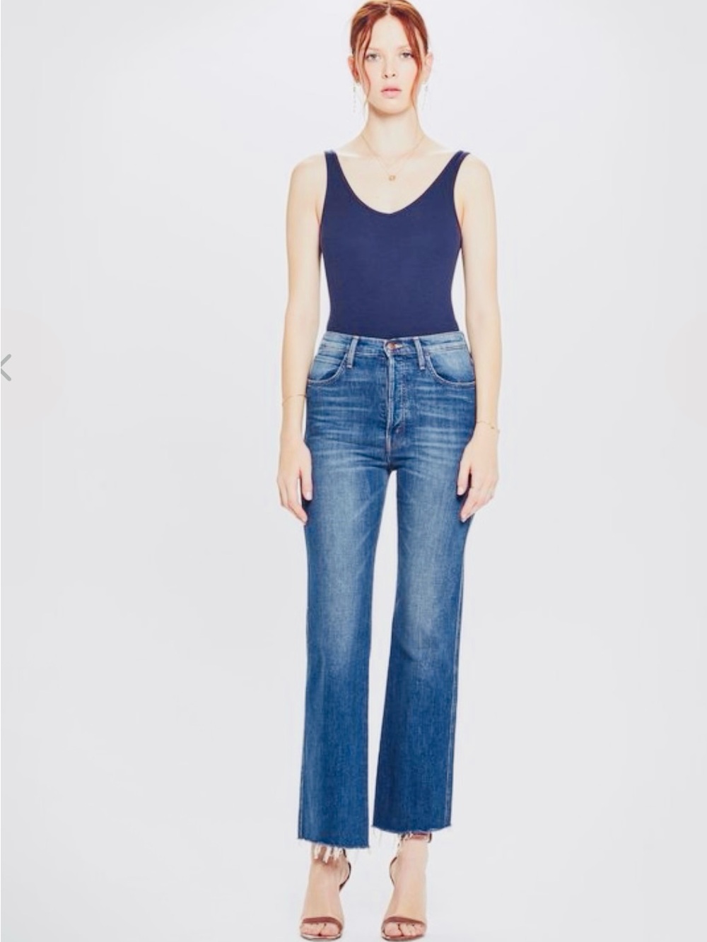 MOTHER denim THE TRIPPER WEEKENDER FRAY - JUST ONE SIP
